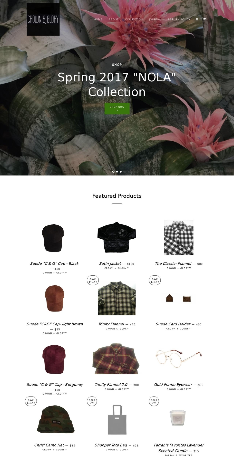 crownxglory.com shopify website screenshot