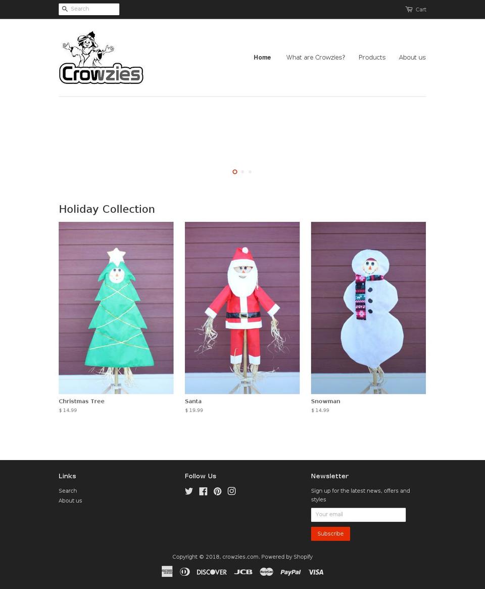 crowzies.com — Shopify storefront screenshot
