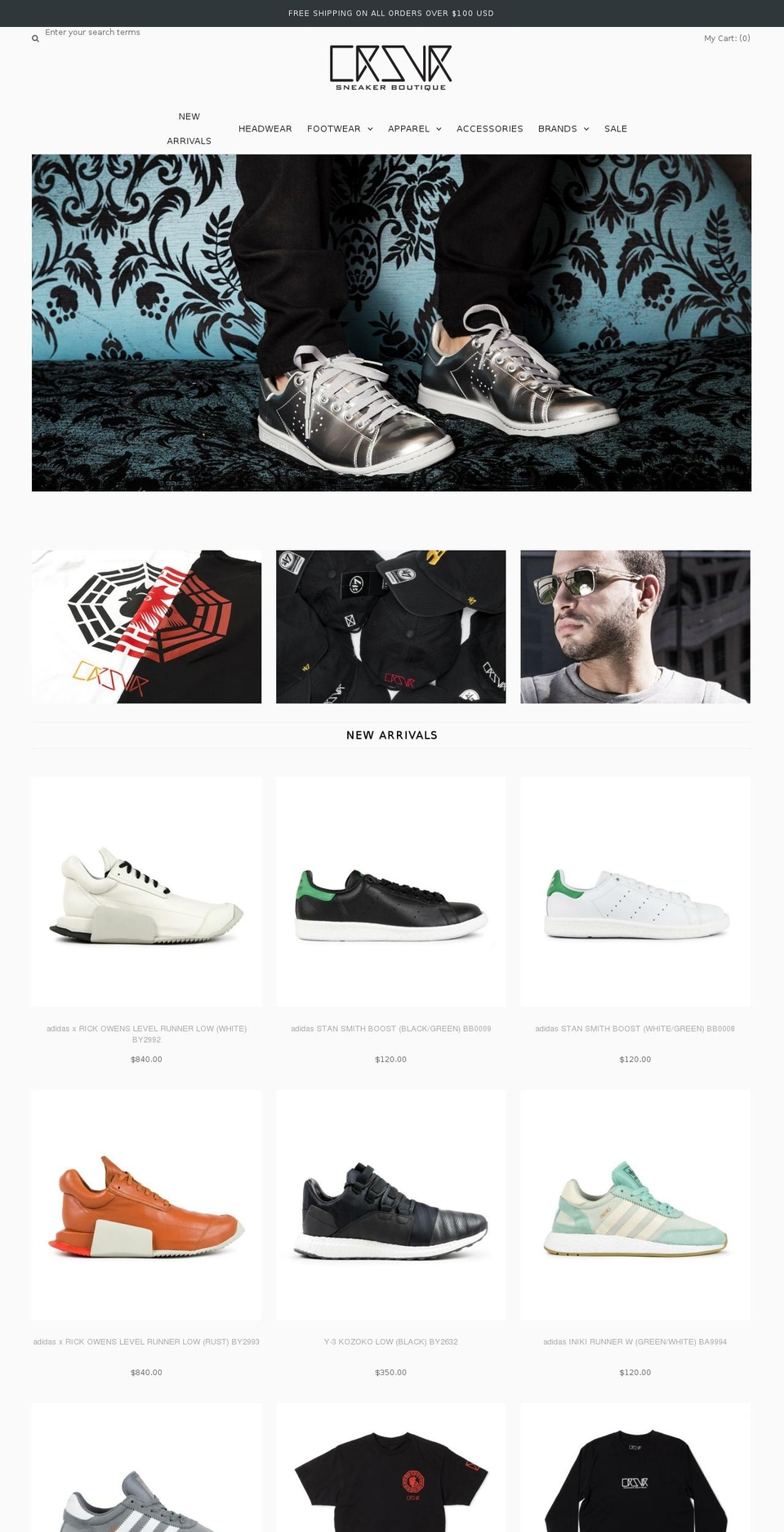 crsvrlv.com shopify website screenshot