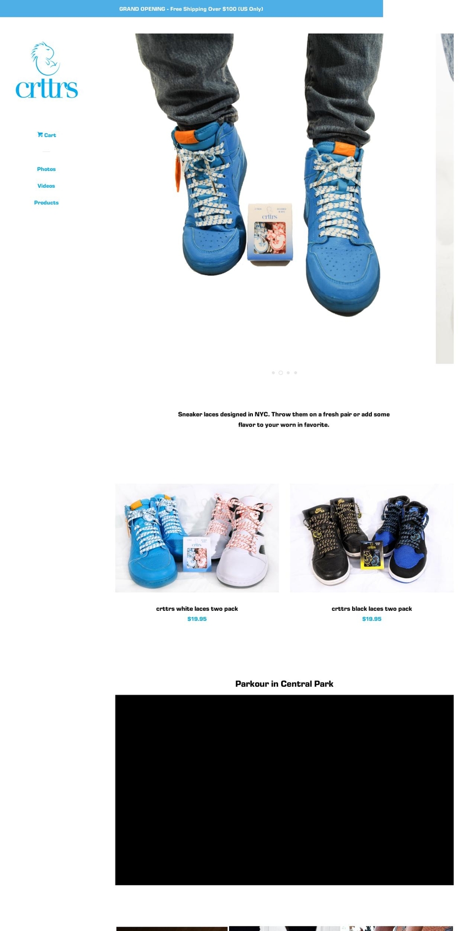 crttrs.com — Shopify storefront screenshot