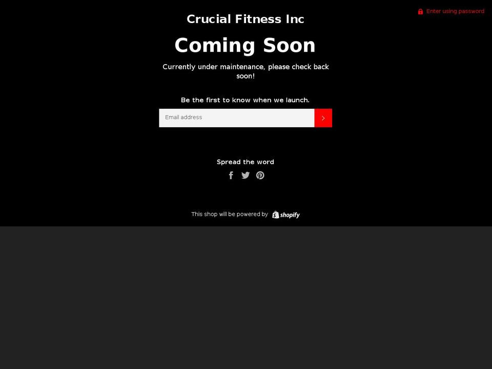 crucialfitnessinc.com — Shopify storefront screenshot