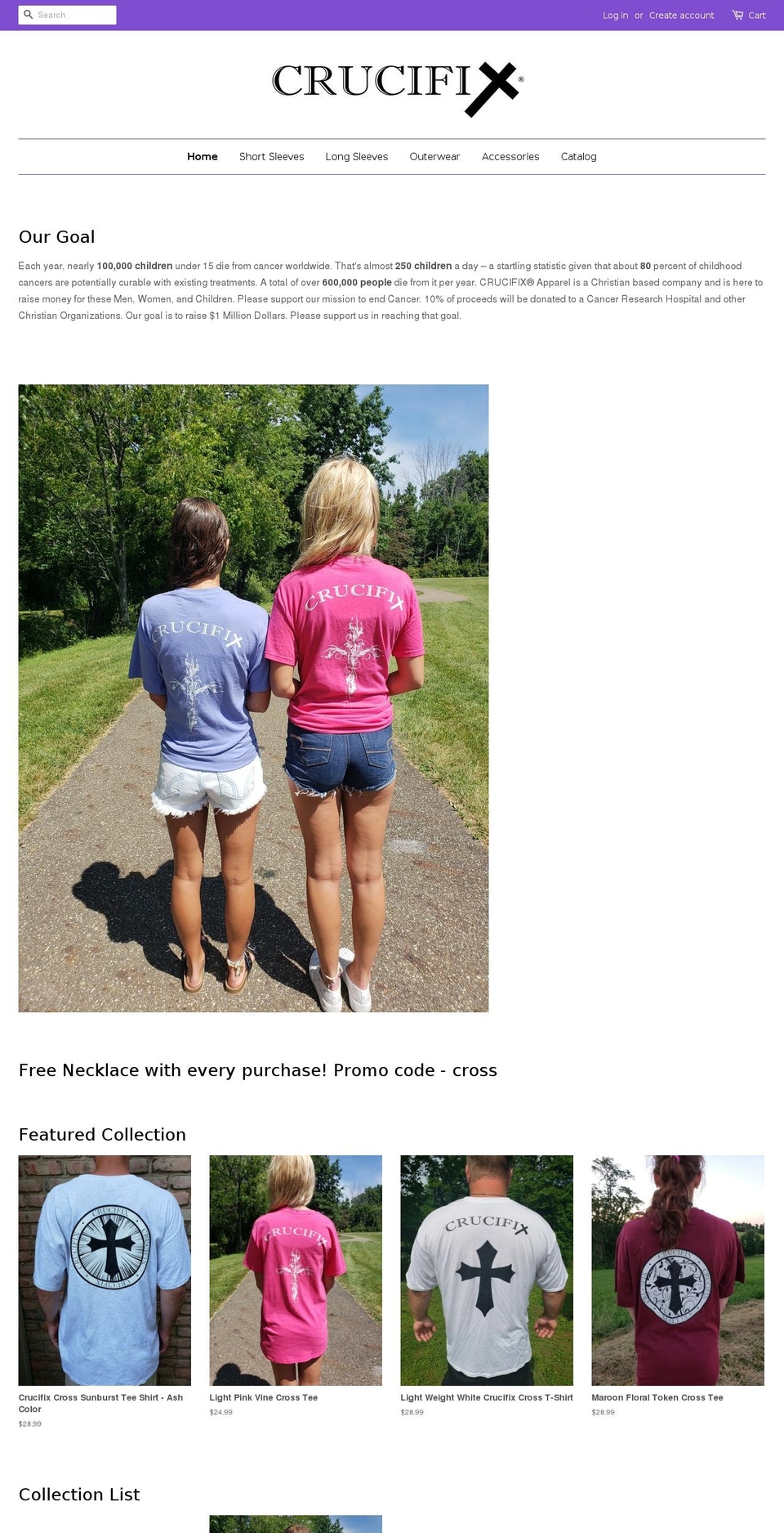 crucifixclothing.com — Shopify storefront screenshot