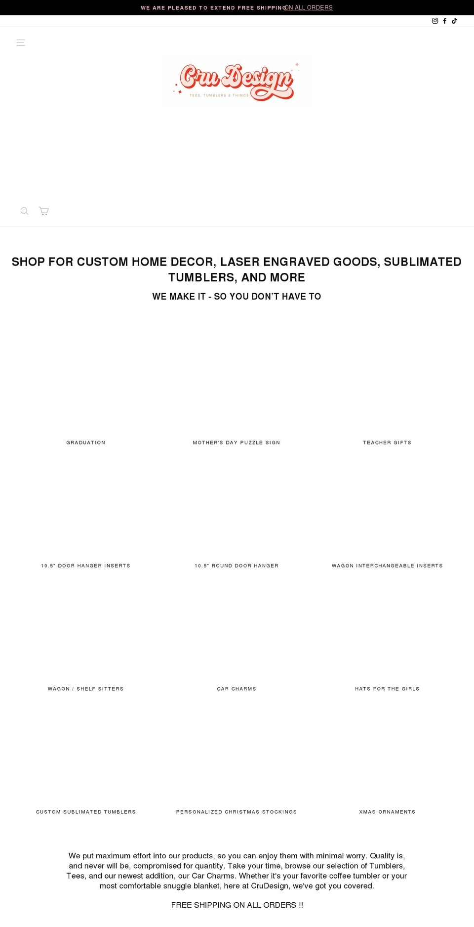 crudesign.net shopify website screenshot