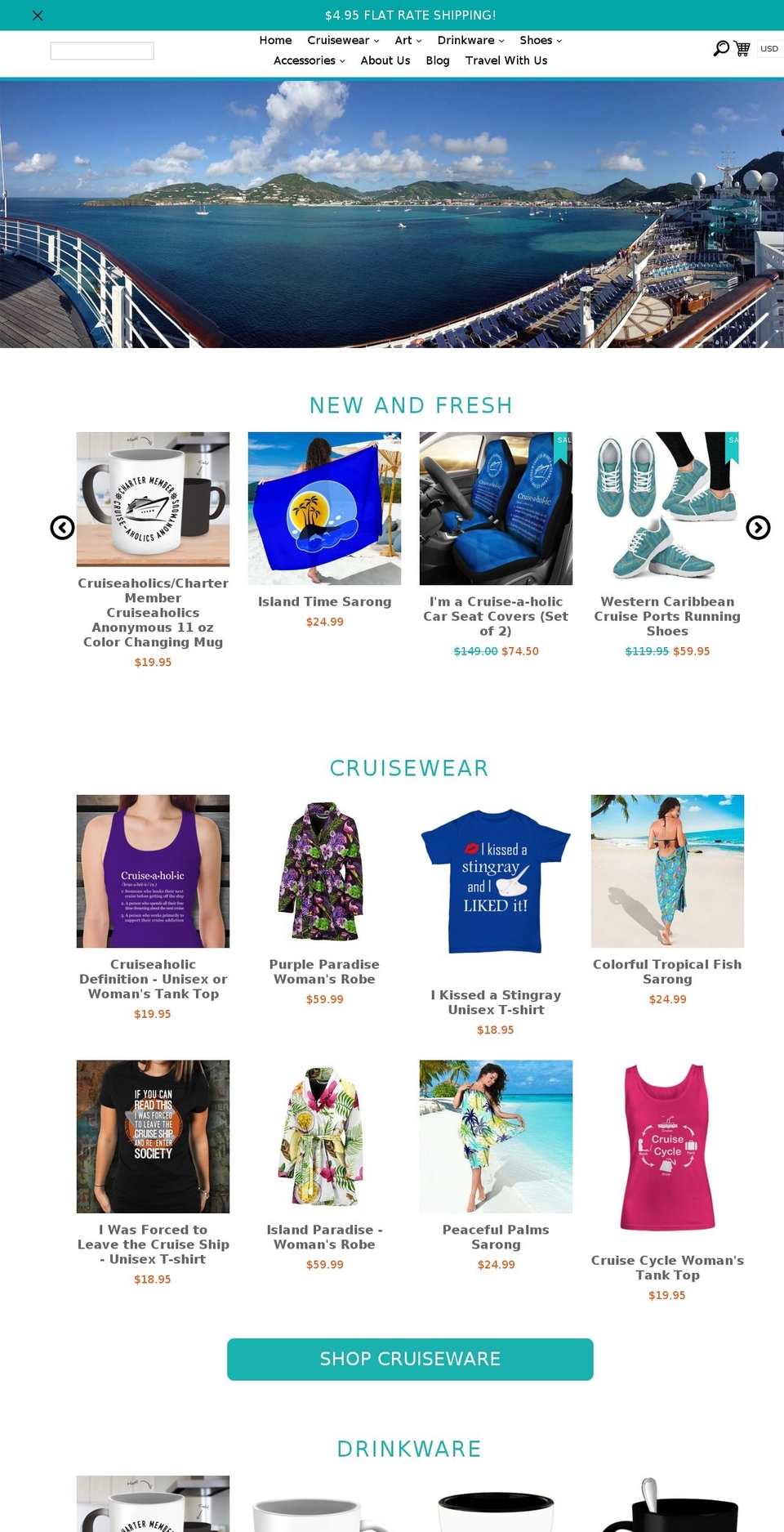 cruisecrazystore.com — Shopify storefront screenshot