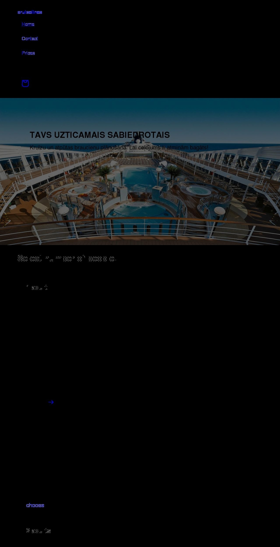 cruiselines.lv shopify website screenshot