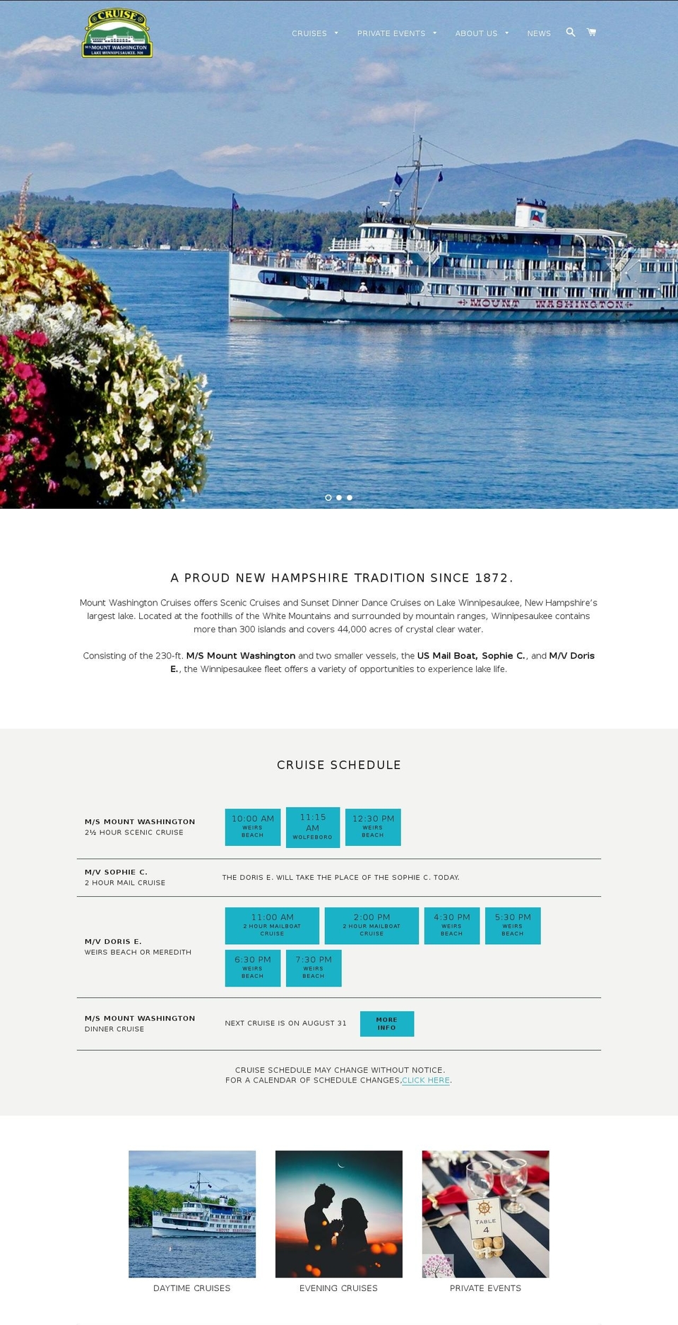 cruisenh.com — Shopify storefront screenshot