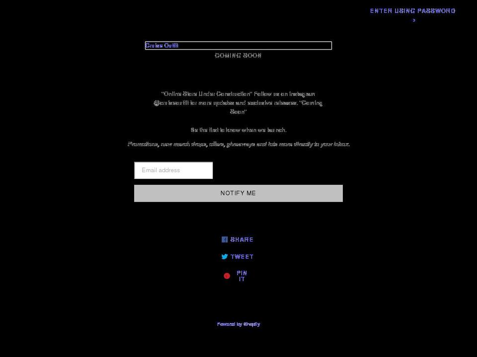 cruiseoutfit.com shopify website screenshot
