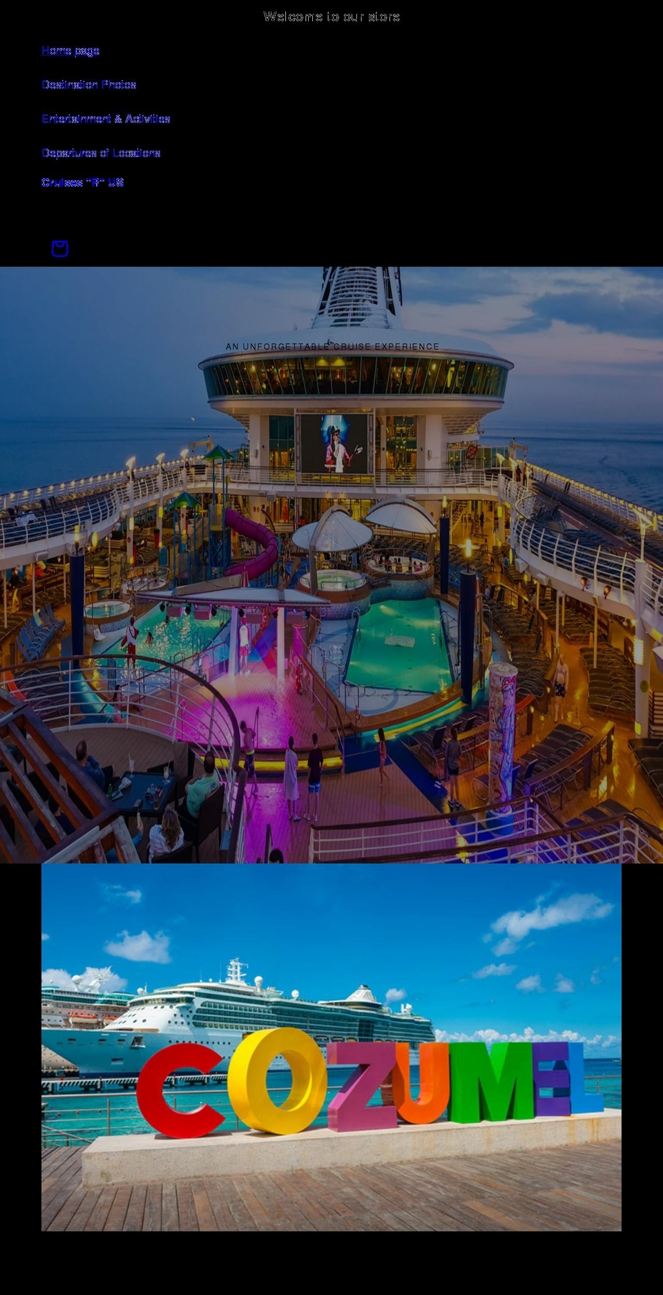 cruises-r-us.com shopify website screenshot