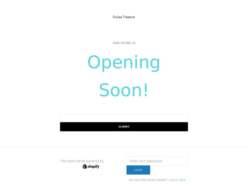 cruisetreasure.com — Shopify storefront screenshot