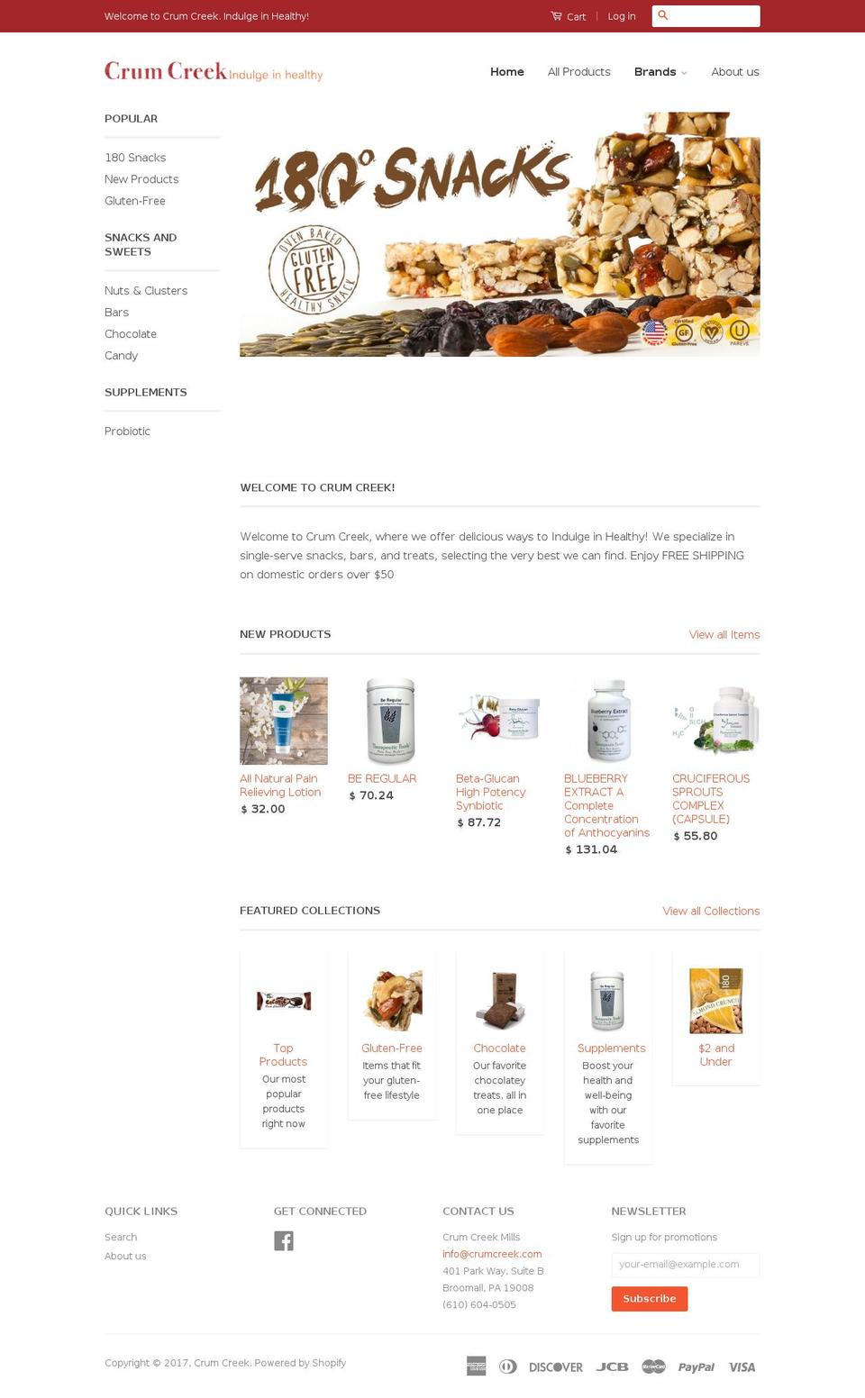crumbcreek.com shopify website screenshot