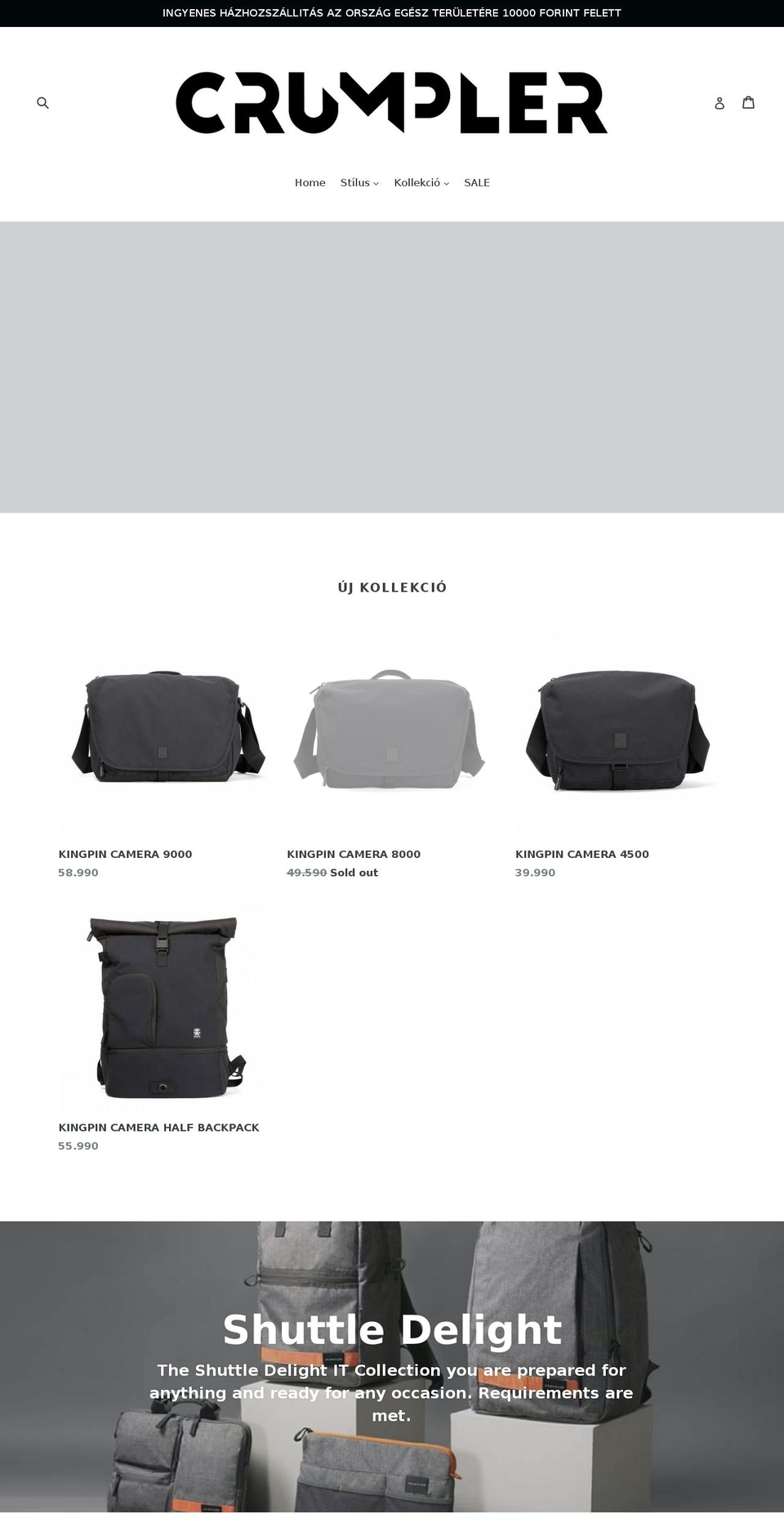 crumplerhungary.com — Shopify storefront screenshot
