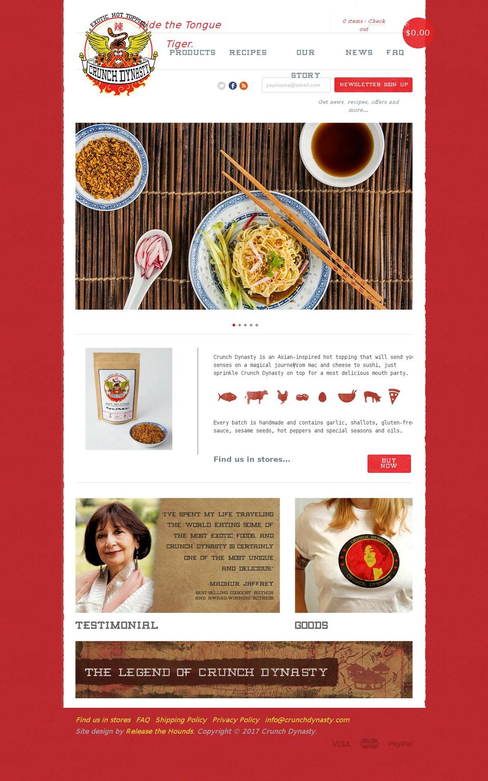 crunchdynasty.com shopify website screenshot