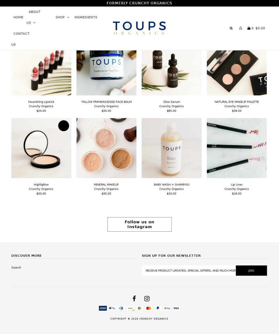 crunchybalm.com shopify website screenshot