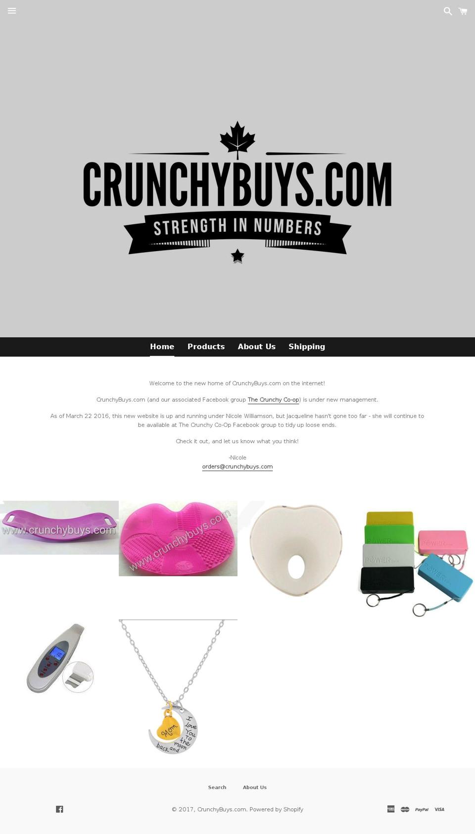 crunchybuys.com shopify website screenshot
