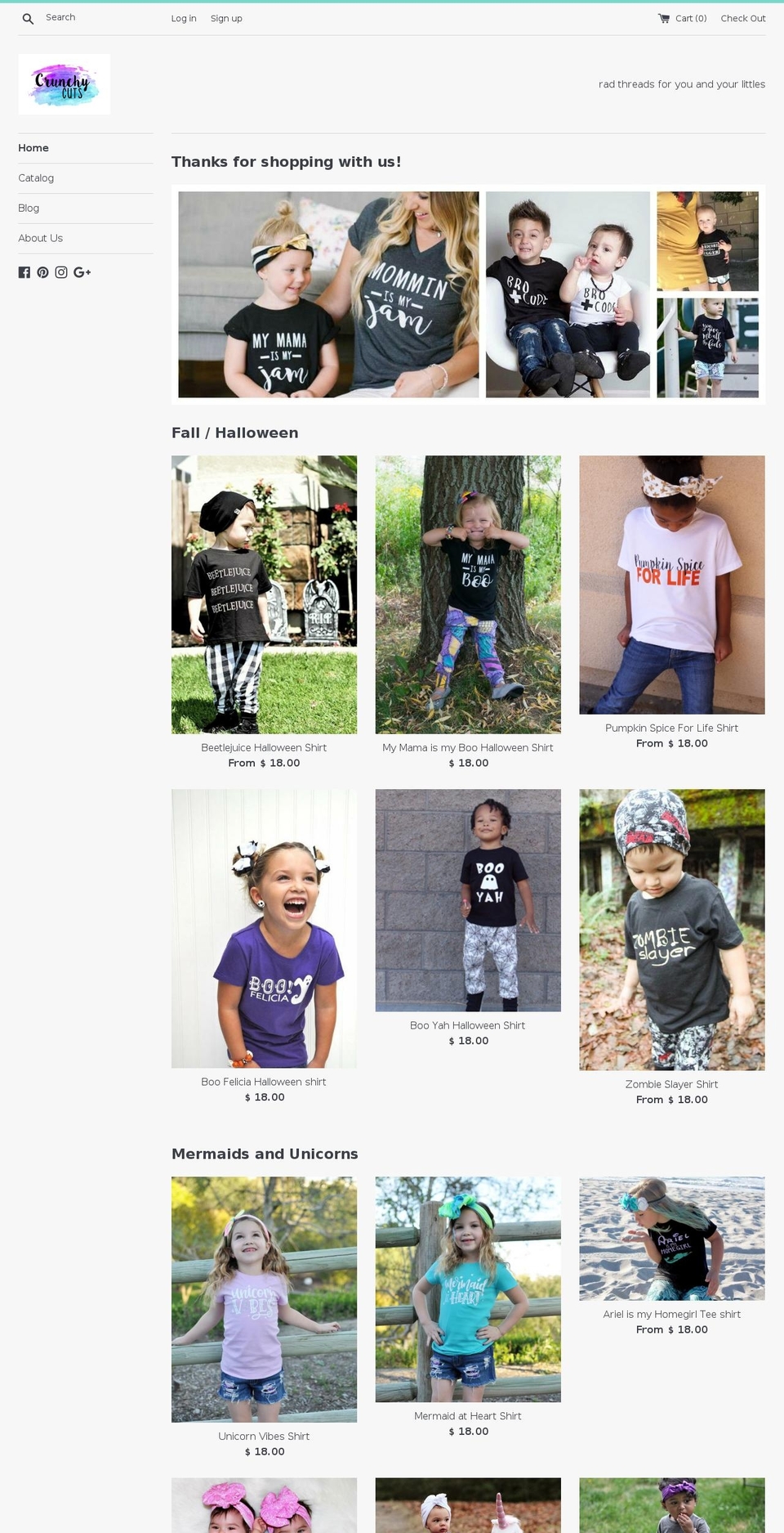 crunchycuts.com — Shopify storefront screenshot