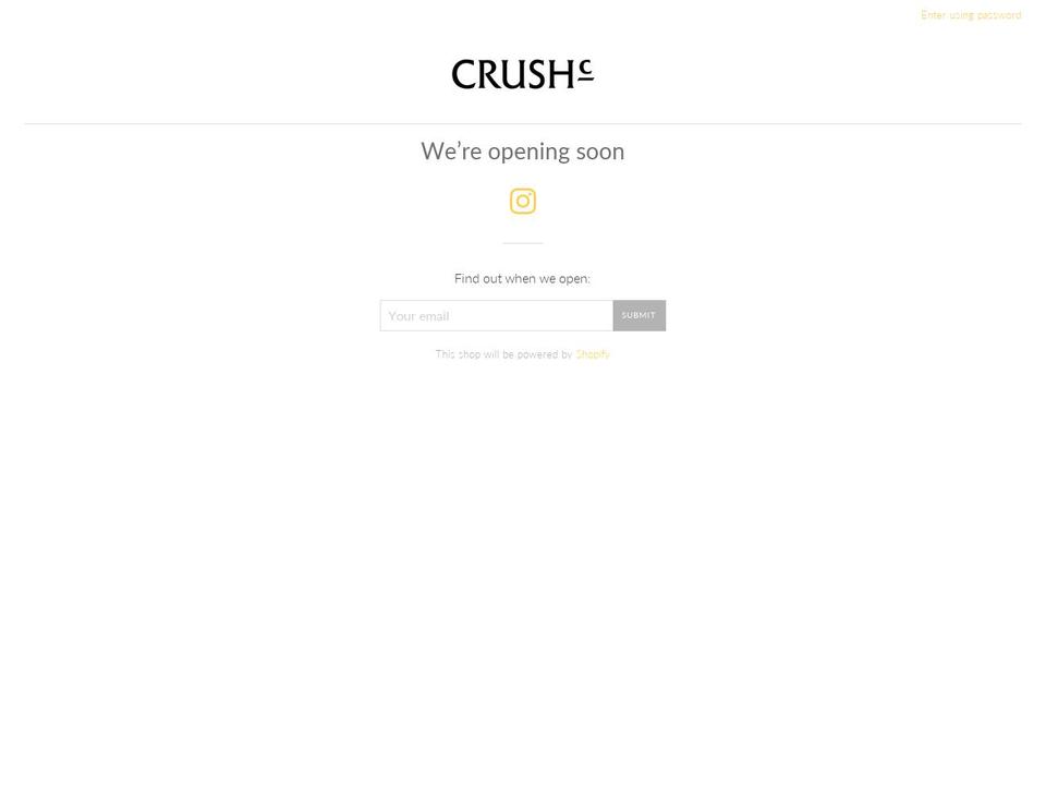 crushcollection.com shopify website screenshot