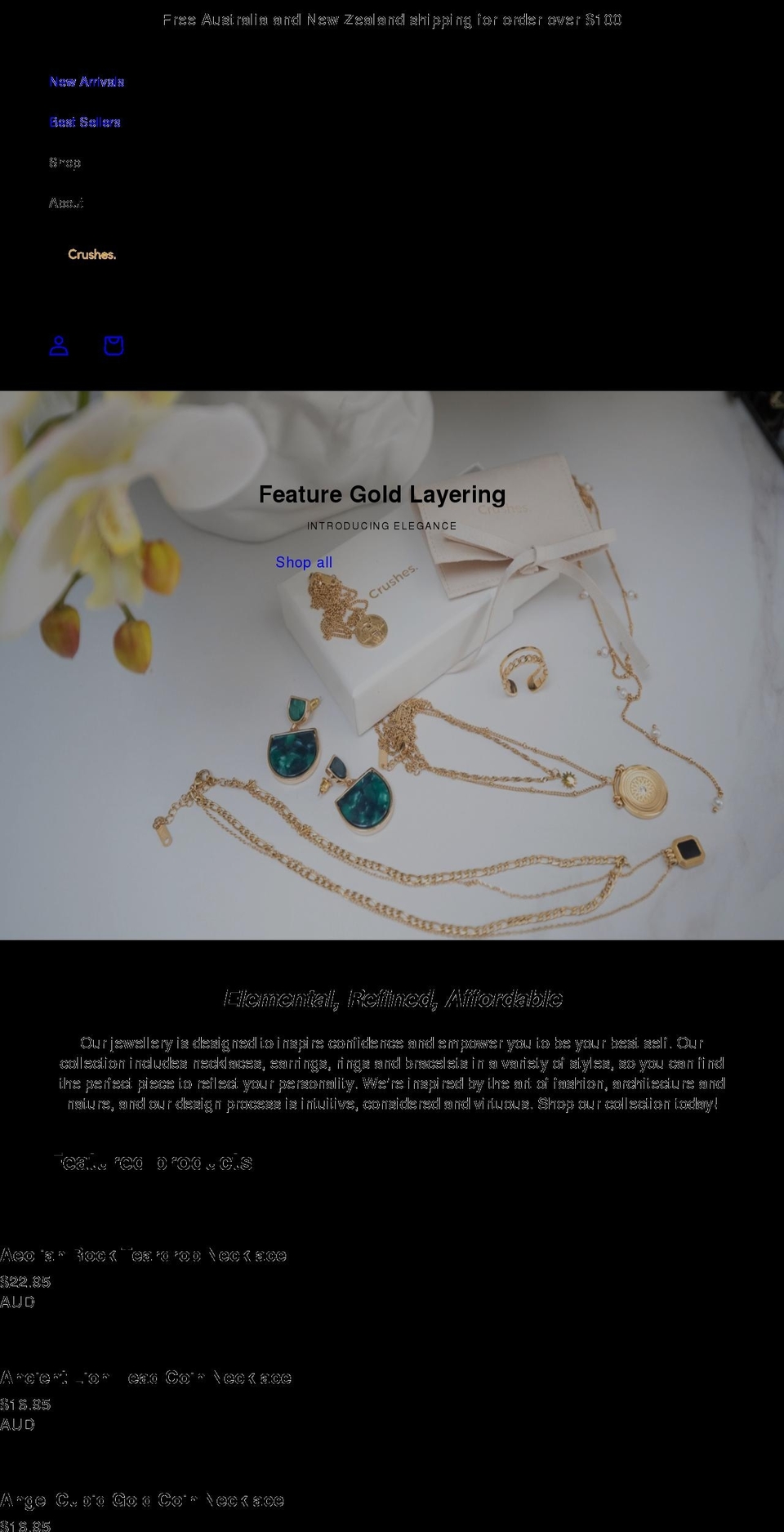 crushes.com.au shopify website screenshot
