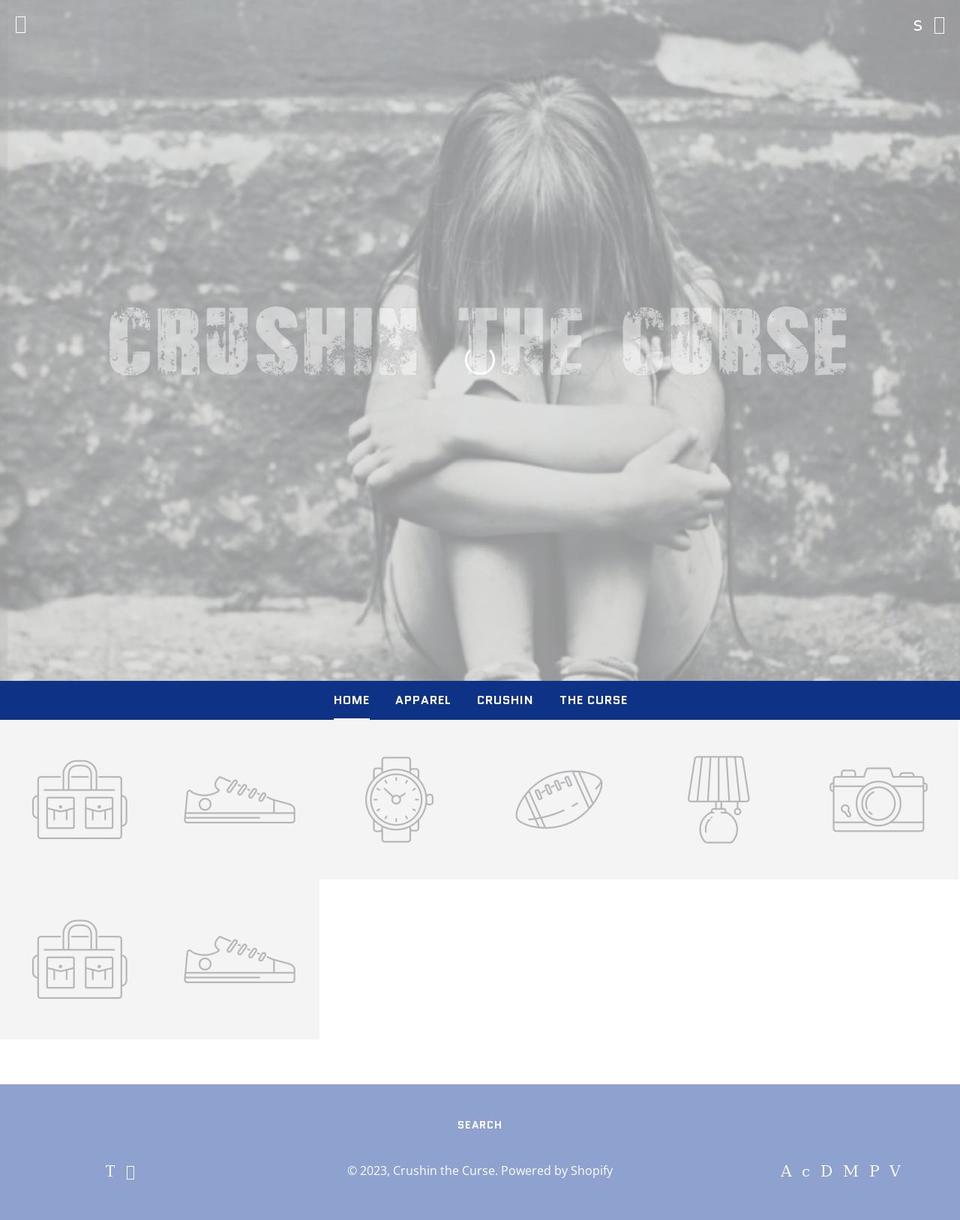 crushinthecurse.com shopify website screenshot