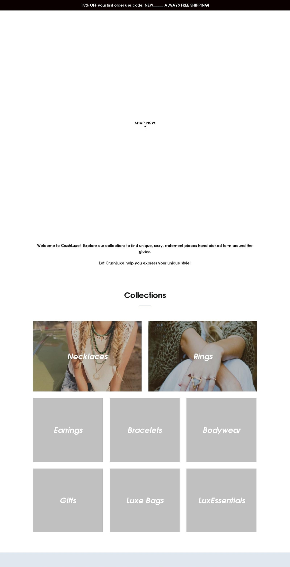 crushluxe.com — Shopify storefront screenshot