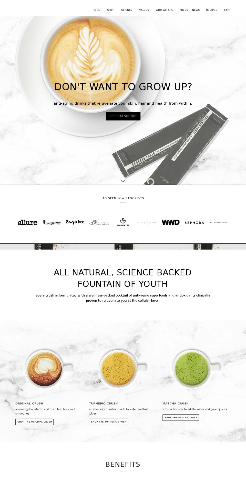 crushtonic.com — Shopify storefront screenshot