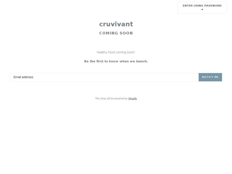 cruvivant.com — Shopify storefront screenshot