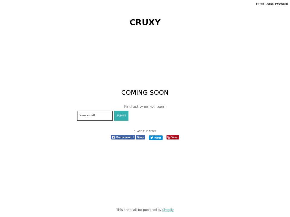 cruxy.com — Shopify storefront screenshot