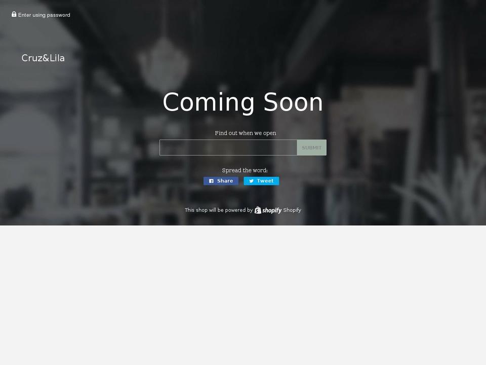 cruzandlila.com shopify website screenshot