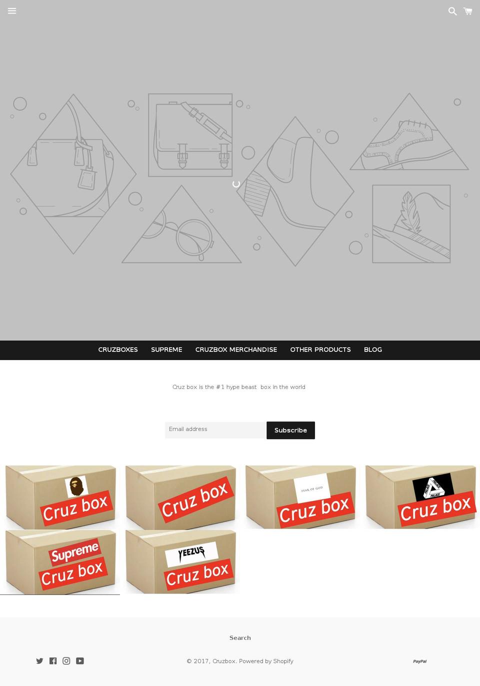 cruzbox.us shopify website screenshot