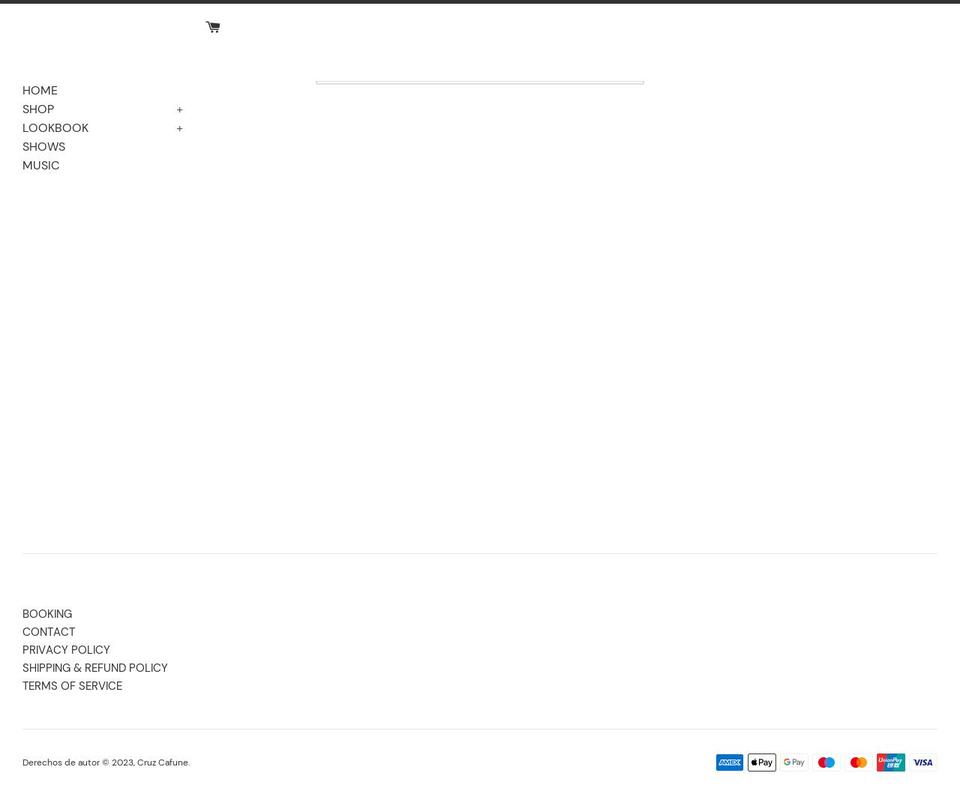 cruzcafune.es shopify website screenshot
