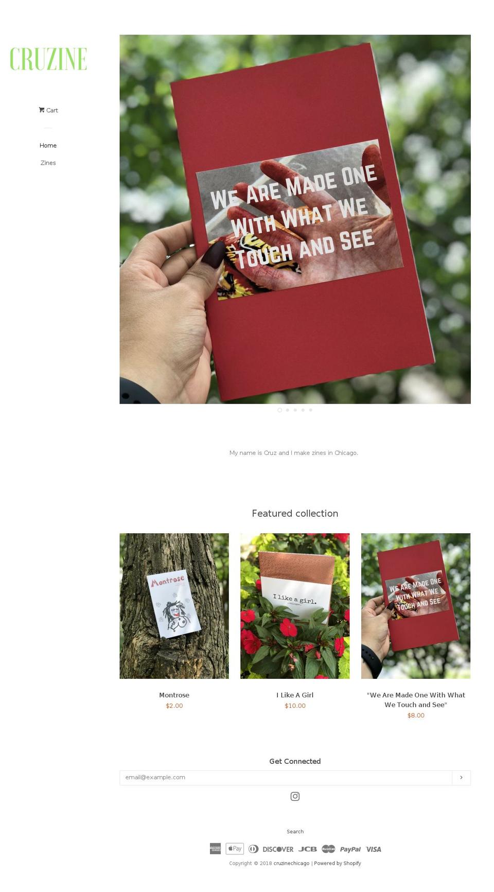 cruzinechicago.com — Shopify storefront screenshot