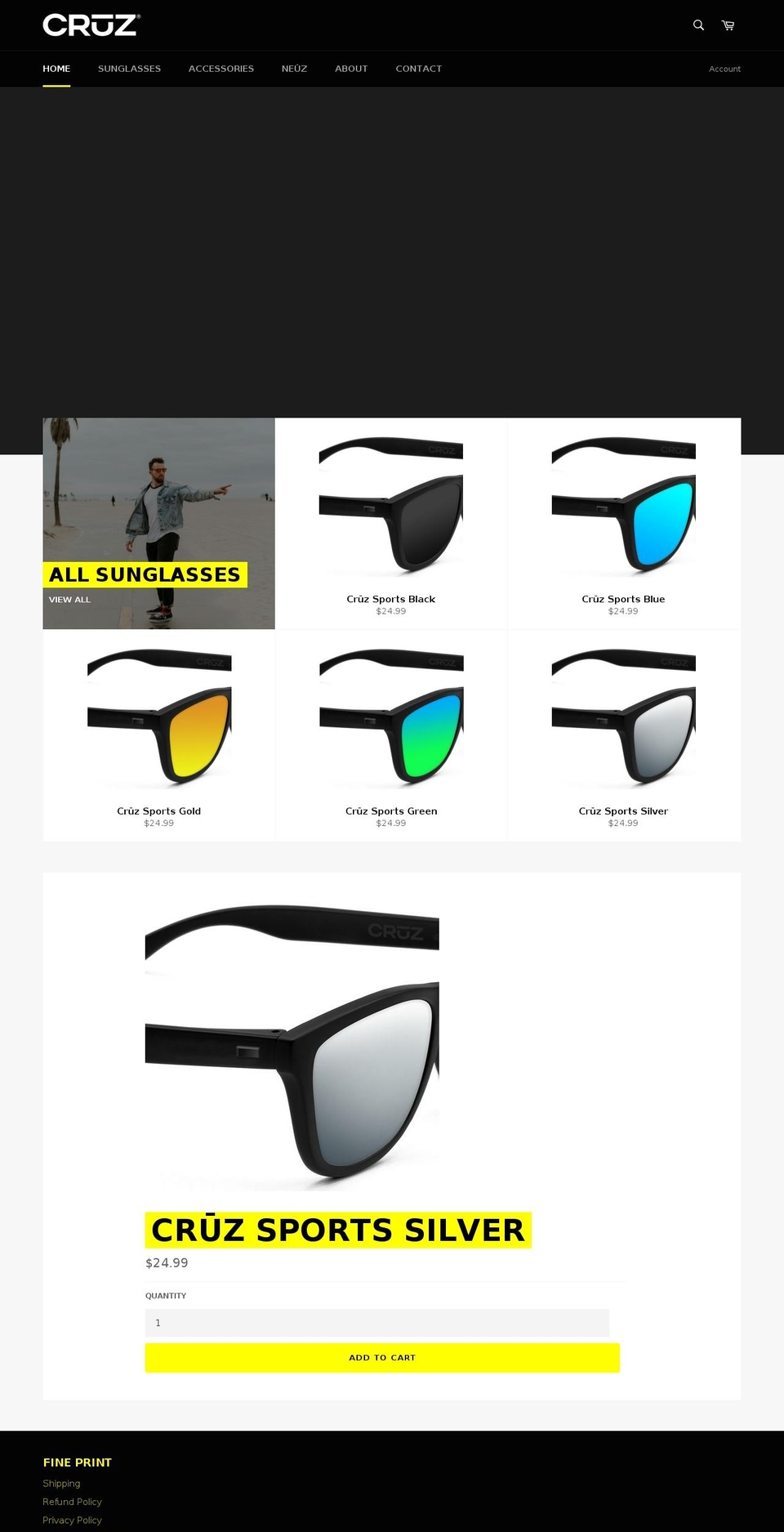cruzoptik.com — Shopify storefront screenshot