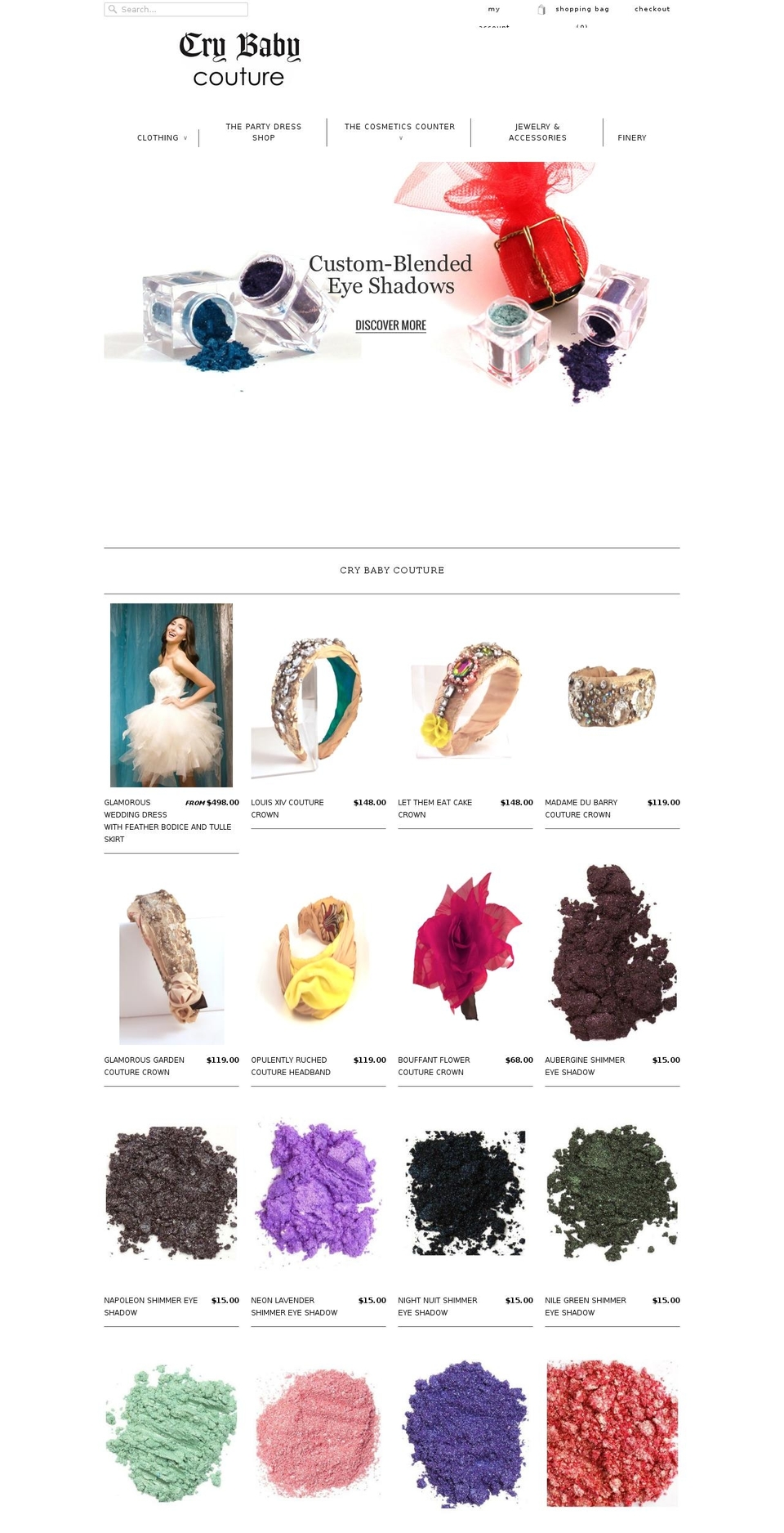 Copy of Responsive Shopify theme site example crybabycouture.com