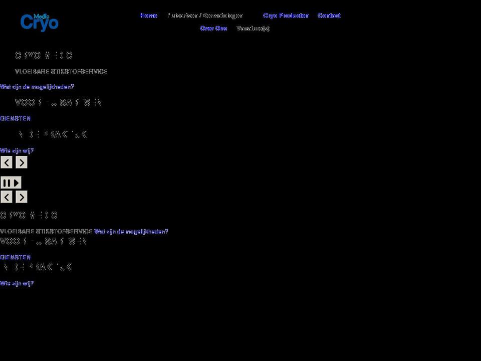 cryomedic.nl shopify website screenshot