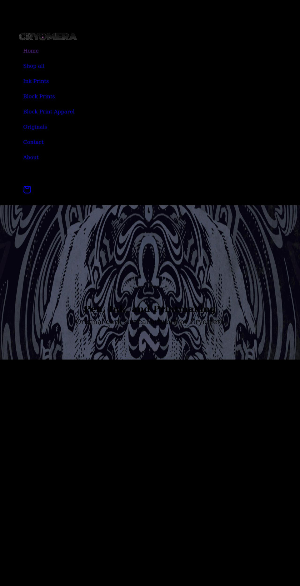 cryomera.com shopify website screenshot