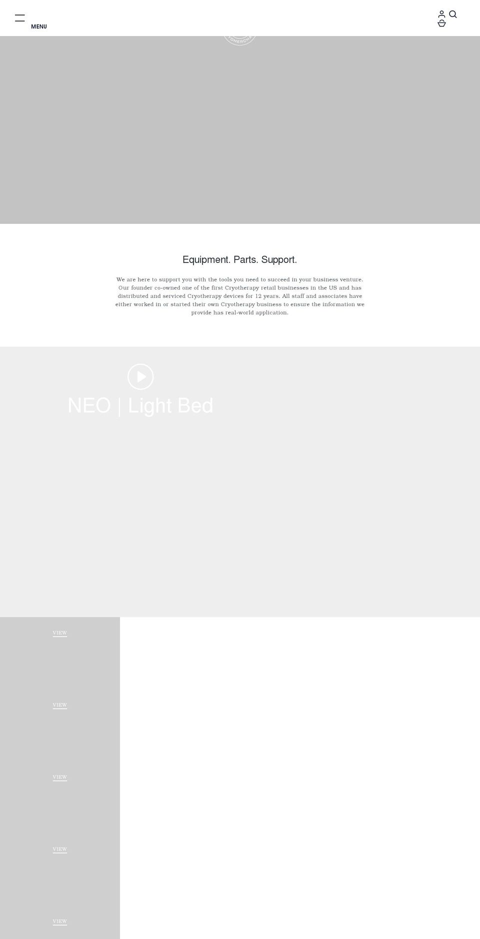 cryomerchant.com shopify website screenshot