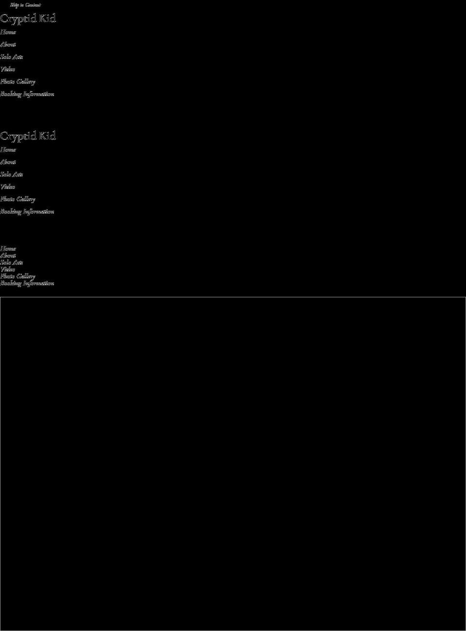cryptidkid.com — Shopify storefront screenshot