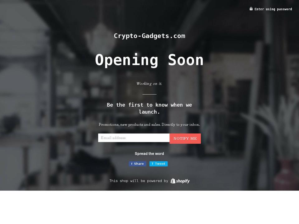 crypto-gadgets.com shopify website screenshot