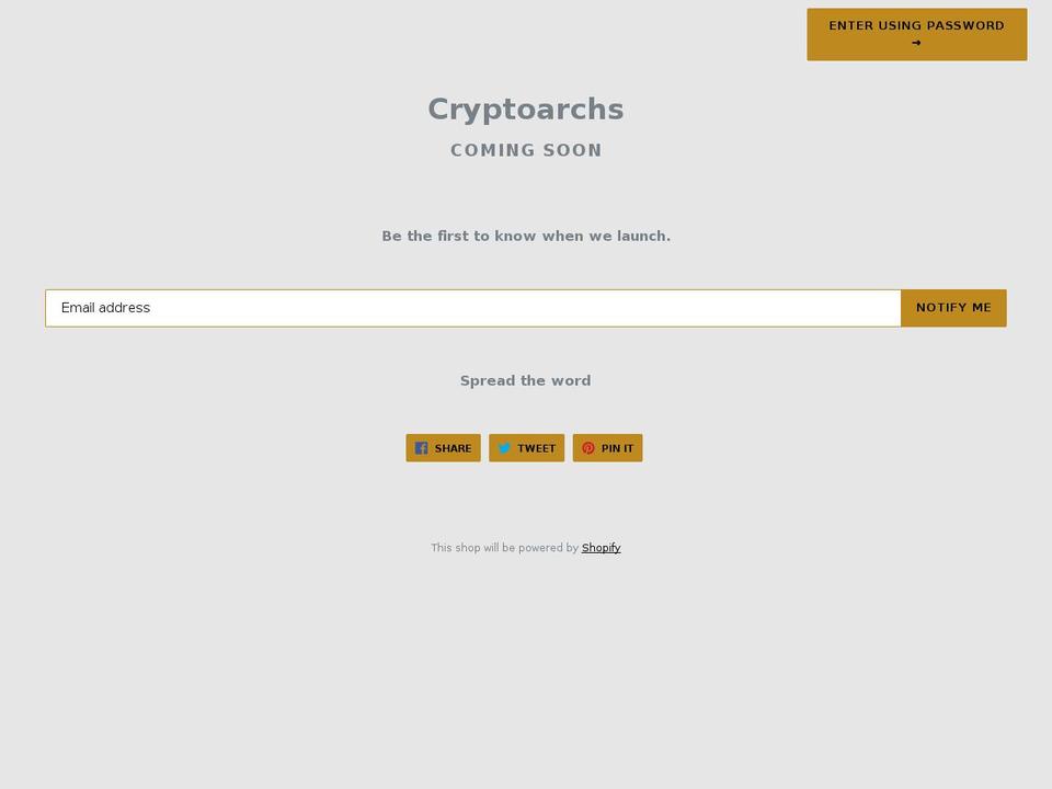 cryptoarchs.com — Shopify storefront screenshot