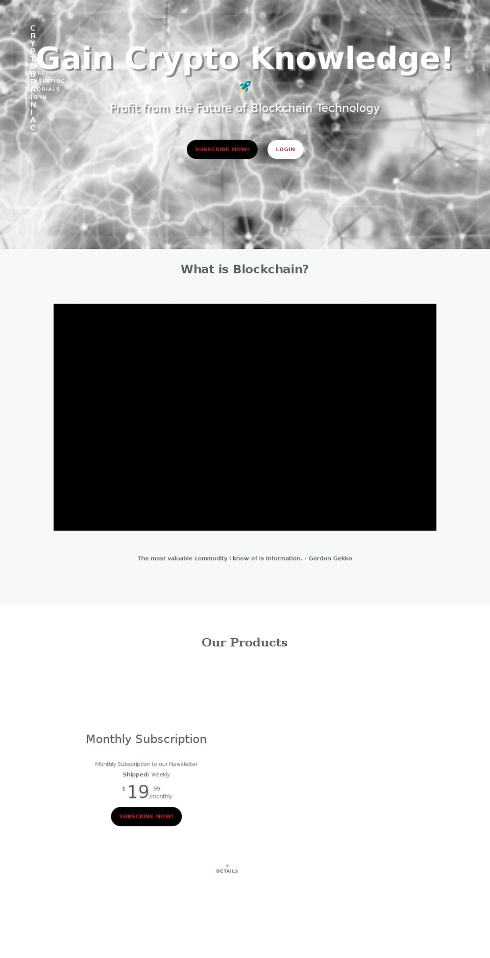Pop Commerce Shopify theme site example cryptobrainiac.com