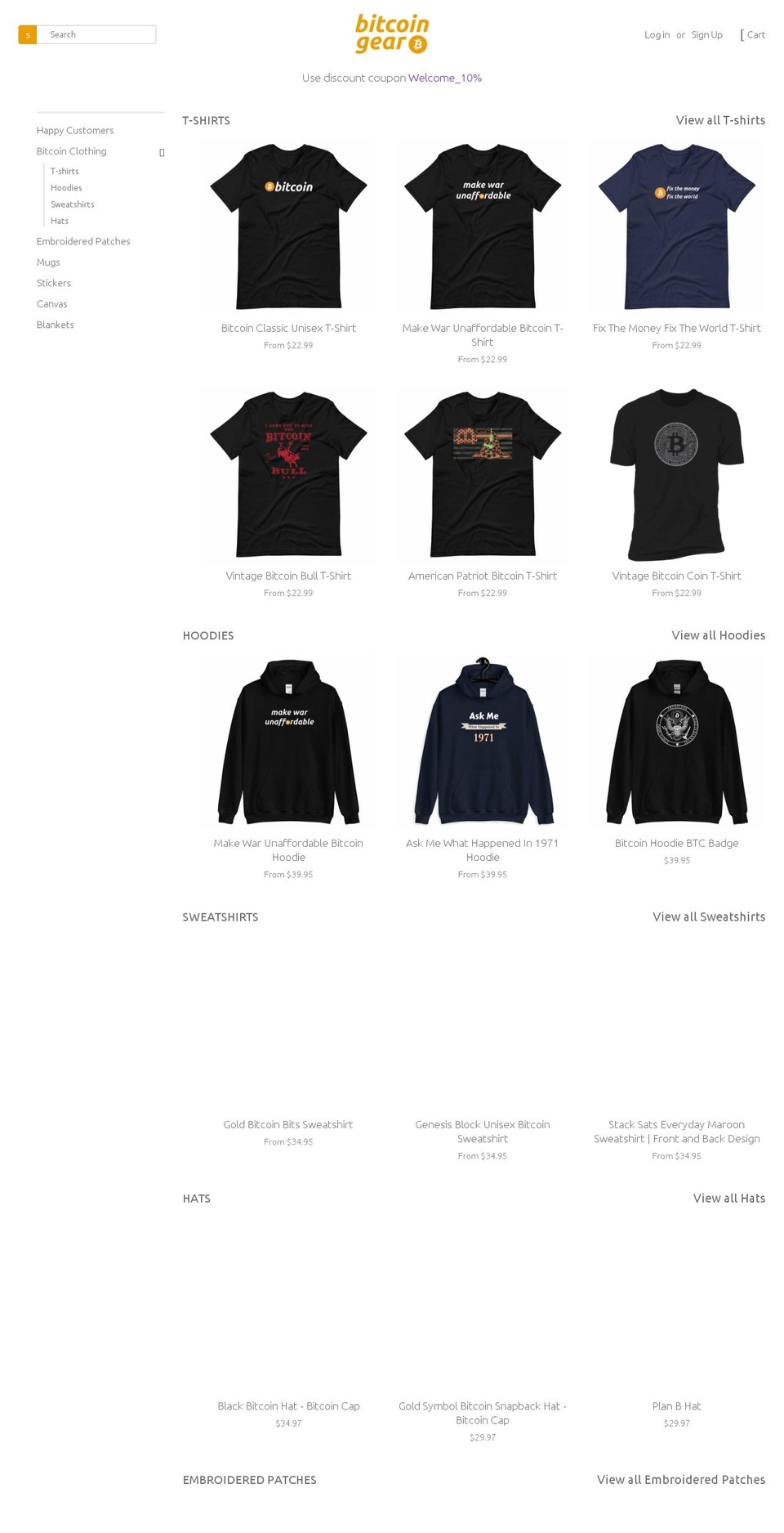 cryptocurrency-gear.com — Shopify storefront screenshot