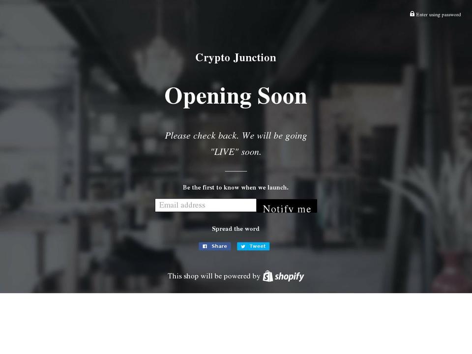 cryptojunction.info shopify website screenshot