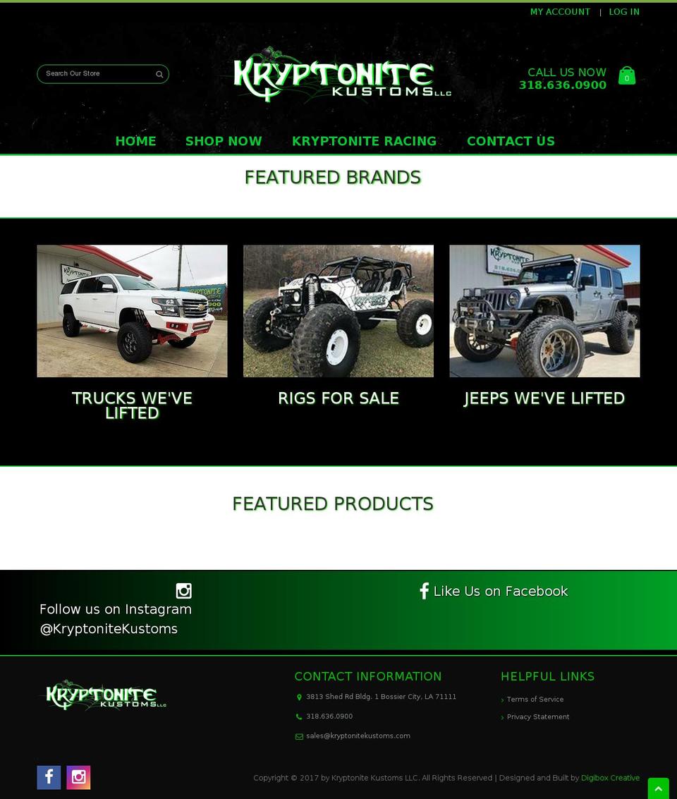 cryptonitecustoms.com shopify website screenshot