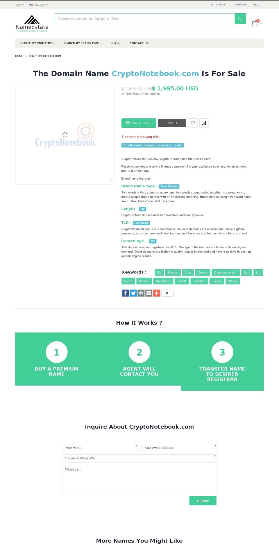 cryptonotebook.com — Shopify storefront screenshot