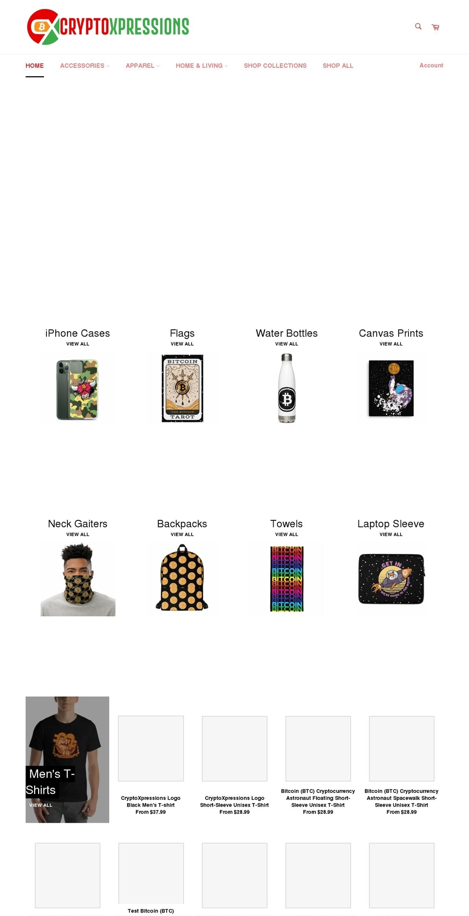 cryptoxpressions.com shopify website screenshot