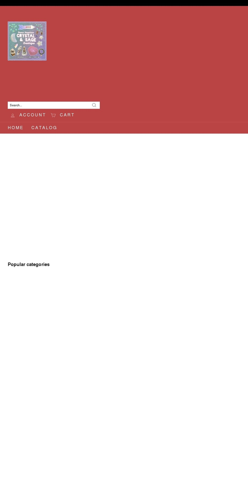 crystal-and-sage-boutique.myshopify.com shopify website screenshot