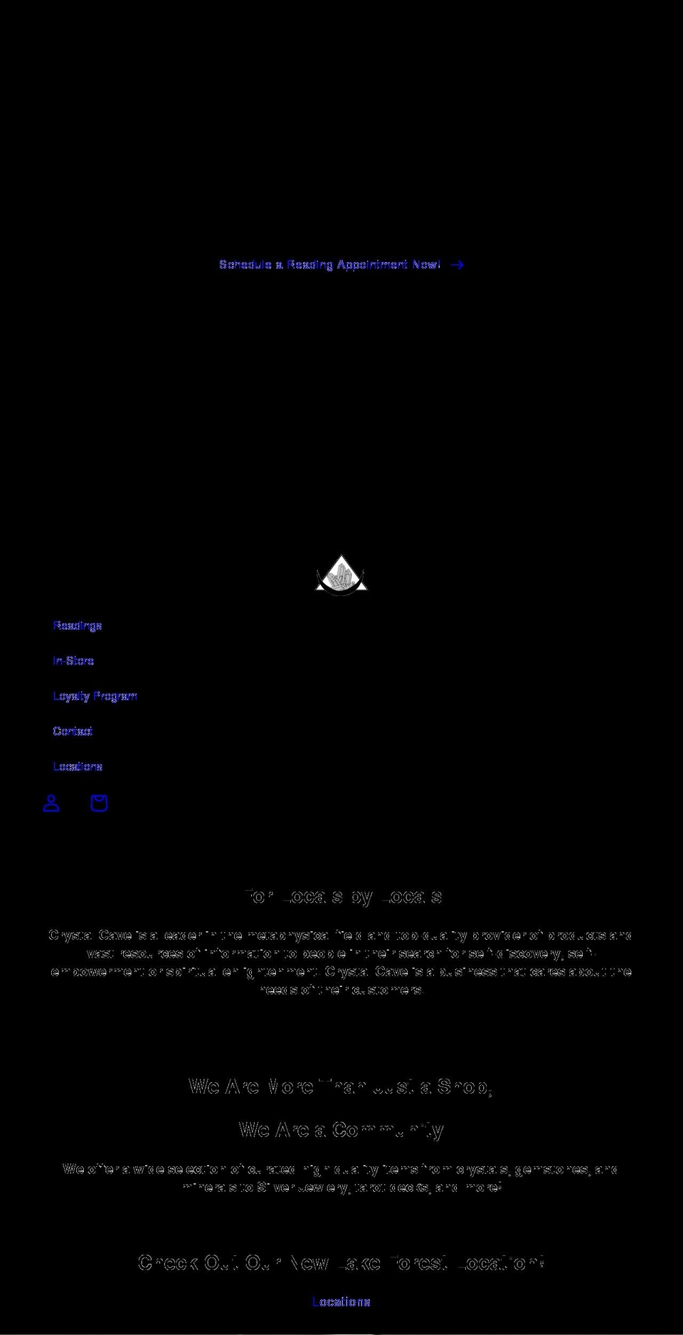 crystal-cave-costa-mesa.myshopify.com shopify website screenshot
