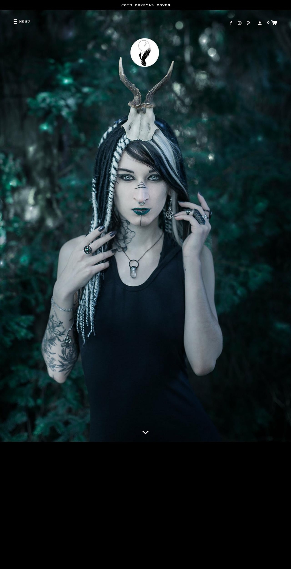 crystal-coven.com — Shopify storefront screenshot