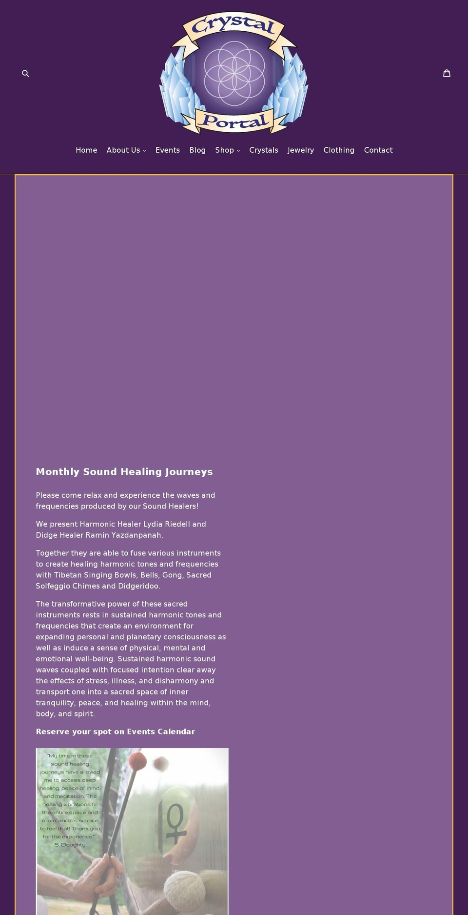 crystal-portal.com shopify website screenshot