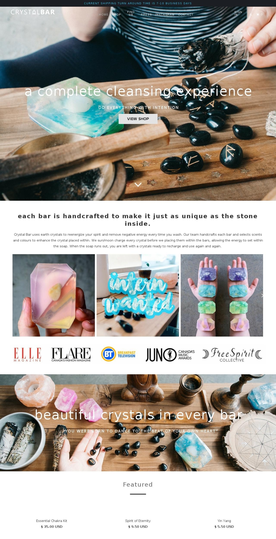 Black Friday Shopify theme site example crystalbarsoap.com