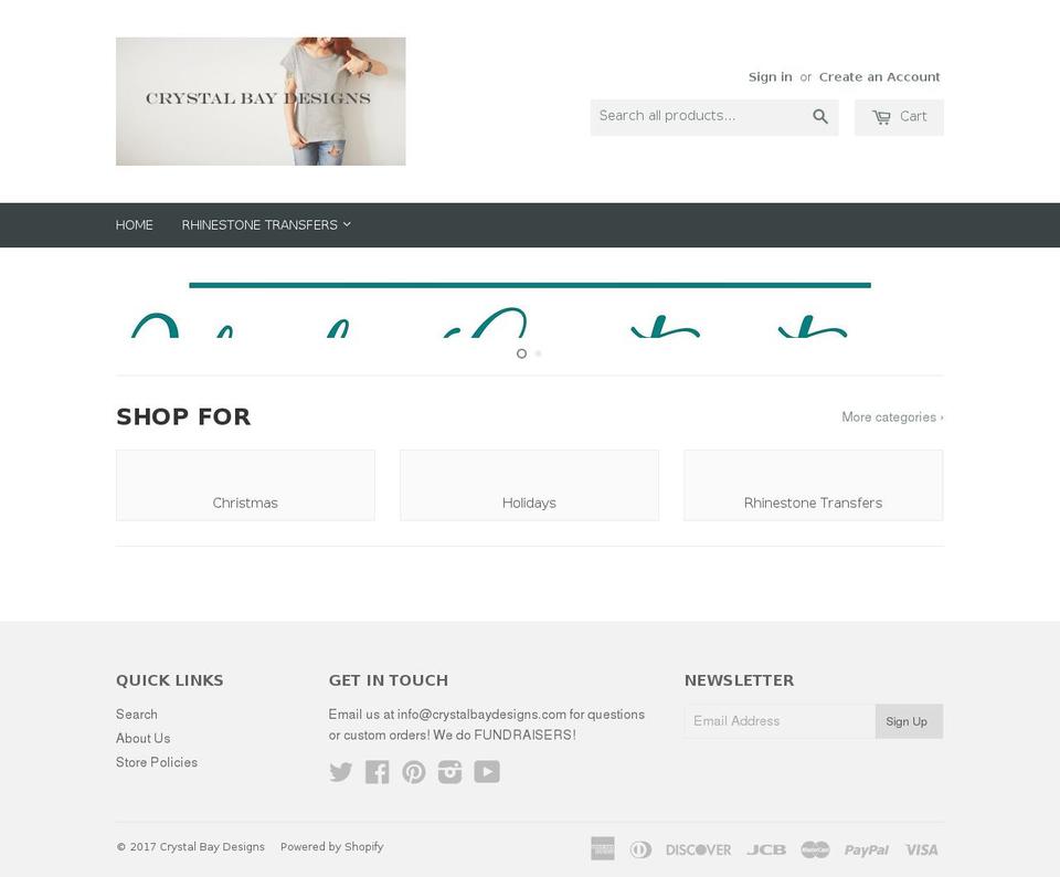 crystalbaydesigns.com shopify website screenshot